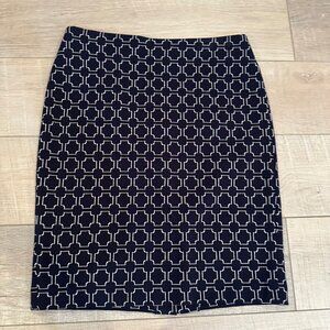 TALBOTS PETITE WOMENS BLACK PENCIL SKIRT SIZE 6